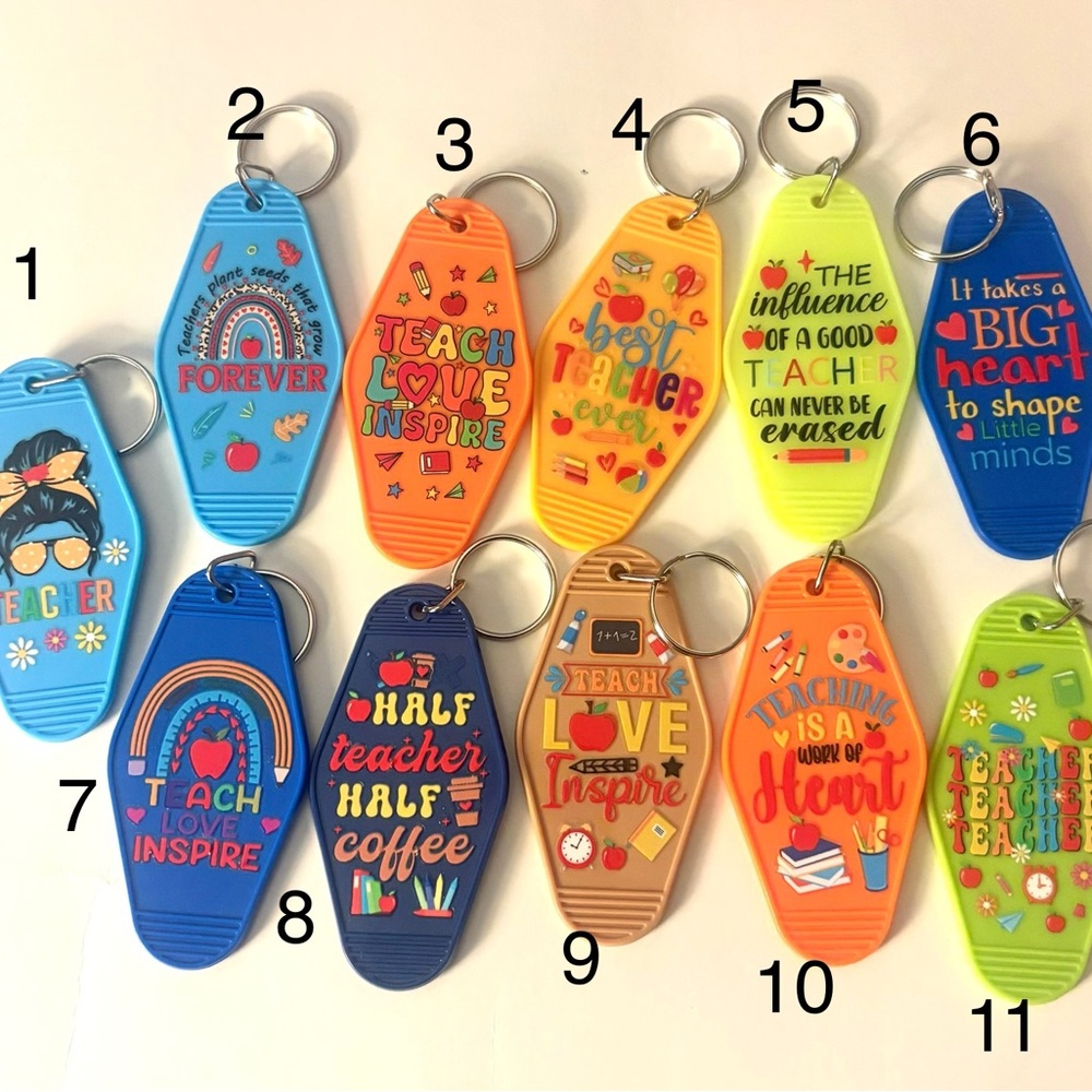 Colorful teacher Keychains